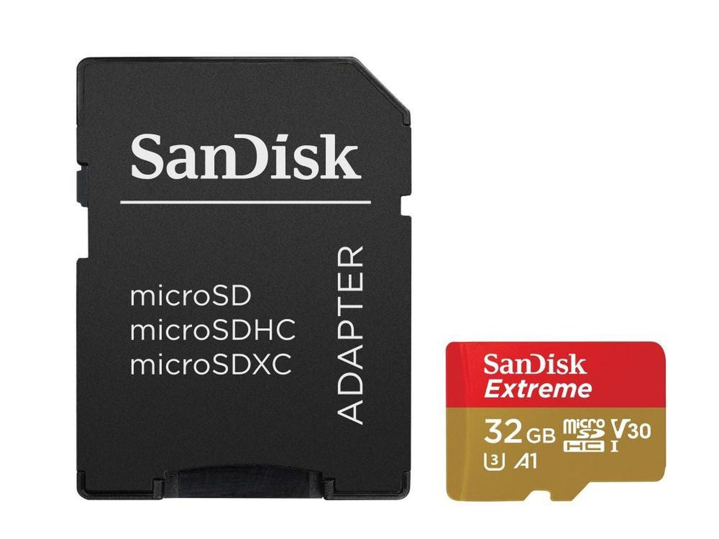 Memoria Flash SanDisk Extreme, 32GB MicroSDHC UHS-I Clase 10, con Adaptador