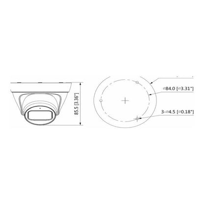 Cámara Dahua Ezip Ip-domo 2mp/lente 2.8mm/115°/ip67/t1b2028