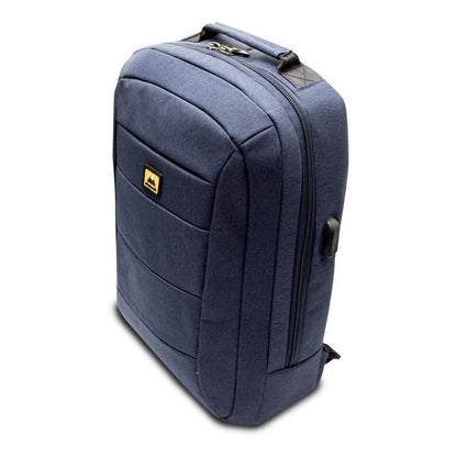 Mochila BERNA para laptop de 15.6 pulgadas con puerto de carga USB color azul BERNA-115BL