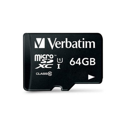 Memoria Flash Verbatim, 64GB microSDHC Clase 10, con Adaptador