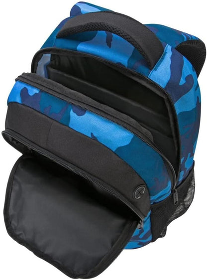 Combo de Mochilas Targus Colección Militar Azul, Kit de 4 Piezas con Mochila, Morral, Lonchera y Lap